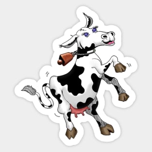 Dancing Cow Sticker